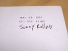 Analogue Productions APJ 008 Sonny Rollins Way Out West TEST PRESSING LP
