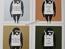 BANKSY ART COVERS LIMITED 500 SET OF FOUR 12
