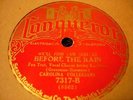 JAZZ HAL KEMP ORCH Before The Rain-1 CONQUEROR 7317