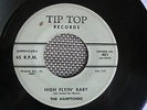 RARE DOO WOP 45 rpm THE HARPTONES on TIP TOP lbl HIGH FLYIN BABY 1956