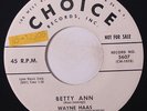 WAYNE HAAS: Betty Ann / Leave Linda Alone 45 (dj, tol) rare Rockabilly