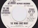 JIMI HENDRIX Promo 45 THE WIND CRIES MARY St/Mono--MINT UNPLAYED WAREHOUSE FIND