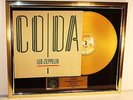 Led Zeppelin, Coda, mit Cover, Gold Record, goldene Schallplatte, Award, platin