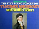 SXLG 6594-7 Beethoven Five Piano Concertos Ashkenazy Solti DECCA 4xLP EXCELLENT