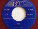 THE CROWS doo-wop 45 Gee / I Love You So   Rama red vinyl