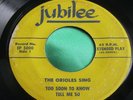 Rare Original Doo Wop EP 45 : The Orioles Sing   Too Soo To Know Tell Me So