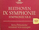 SLPM 18807-8 Beethoven Symphony 8 & 9 Karajan BPO 2xLP Tulip Stereo Box EX/EX