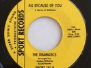 THE DRAMATICS northern soul 45 All Because Of You / Haven't Got Love   Sport