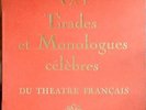 VARIOUS Tirades et monologues célèbres du Théâtre Français Rare LP