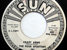 FOUR UPSETTERS 45 Crazy Arms / Midnight Soiree PROMO Rock N Roll SUN 1962 w3133