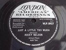RICKY NELSON JUST A LITTLE TOO MUCH 1958 UK PRESS 78 RPM RECORD LONDON HLP.8927