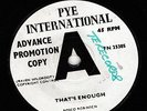 Northern Soul Rosco Robinson Thats Enough Pye International  Demo Original