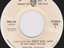 JAMES TAYLOR  RADIO SPOT 45 for Sweet Baby James LP 1970 PROMO ONLY