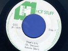 1336 RONNIE DAVIS-THAT'S LIFE-HOT STUFF-1975 REGGAE 45 7