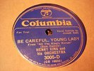 JAZZ HENRY KING ORCH Be Careful, Young Lady ROYAL BLUE COLUMBIA 3005