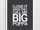 *THE NOTORIOUS B.I.G - Big Poppa Lyrics Poster * Sizes A4 Small to A0 Huge M017