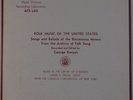 FOLK MUSIC US: Songs / Ballads Bituminous Miners LIBRARY CONGRESS lp SCARCE