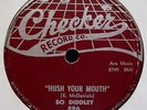 Rare Rock N Roll 78-BO DIDDLEY?– HUSH YOUR MOUTH/DEAREST-1958 Checker 896 E+