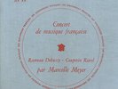 DF86 - Rameau - Debussy - Ravel - Concert Musique Francaise - par Marcelle MEYER