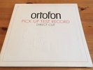 LP * ORTOFON TEST 0001 - PICK UP TEST RECORD DIRECT CUT * FOC * INSERT