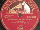 Comedian Harmonists. Morgen muss ich fort / Am Brunnen vor dem Tore. HMV EG 3282