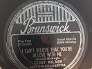 PREWAR JAZZ 78 RPM RECORD TEDDY WILSON ORCH W/BILLIE HOLIDAY VOCALS - BRUNSWICK