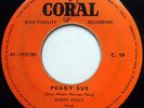 BUDDY HOLLY 45 Peggy Sue / Everyday ROCKABILLY Coral OBSCURE PRESS 1950's w3715