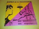 ESPRIT DE LA RESISTANCE POLITIQUE BORIS VIAN RARE LP POEMES & CHANTS ARLETTE JAN