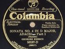 Georges Enesco/Schlussel-Handel Sonata #4 in D Columbia 50187/88 Viva-tonal 78s