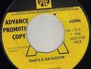 THE GLASS MENAGERIE 45 SHES A RAINBOW RARE PROMO ROLLING STONES