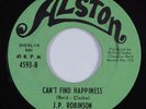 Crossover Soul/Deep Soul 45 J.P. ROBINSON Can't Find Happiness VG++/NM HEAR