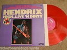 JIMI HENDRIX High, Live’n Dirty Psychedelic Rock Red Vinyl RECORD LP VG++