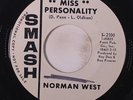 NORMAN WEST: Miss Personality / Let Them Talk 45 (dj, wol) rare Soul
