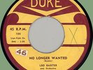 LEO BAXTER No Longer Wanted / No Nights Without You 45rpm Duke 1956