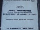 LP Crystal Clear Records Supercut Direct to Disc Sonic Fireworks ADVANCE PRESSIN