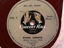 1933 ERNEST BLOCH  Piano Sonata FIRST Recording RAY LEV Concert Hall 78
