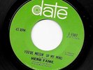Northern Soul 45 HERB FAME You're Messin' Up My Mind/From The Shadow Of Sun HEAR