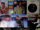 9 Elvis Presley LP Records - Most in Plastic - Moody Blue, Blue Hawaii, more