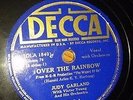 Rare Decca 2672 Wizard of Oz Judy Garland 78 RPM Over the Rainbow Jitterbug A1
