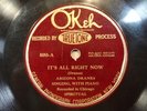 78 RPM  ARIZONA DRANES OKEH 8353 E SWEET HEAVEN IS MY HOME - RARE GOSPEL