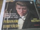 JOHNNY HALLYDAY PERDONAME COMPANERO 45 T VINYL ESPAGNOL ESPAGNE SPAIN ESPANA