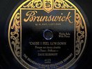 DAVE RUBINOFF Cause I Feel Low Down BRUNSWICK 4123 Hot JAZZ FIDDLE 1928 E-/V+ 78