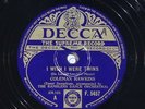 78 RPM --  Coleman Hawkins (with The Ramblers), Decca F.5457, E+  Jazz