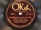 78 RPM RARE JAZZ -  JOHN TOBIN'S MIDNIGHT SERENADERS OKEH 40297 E-/E