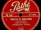 JACQUELINE POTIER PIANO    Honegger Toccata and Variations    PATHE needle cut
