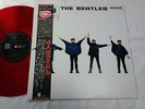 BEATLES HELP JAPAN ORIGINAL 1982 UK CUTTING LIMITED MONO RED VINYL W/BLACK OBI