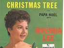 GR8 BRENDA LEE 1st PRESS 45 & PIC SLEEVE - ROCKIN' AROUND CHRISTMAS TREE - PS