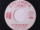 CHUCK RONDELL: All's Fair In Love And War / Speak For Yourself, John 45 (dj, Da