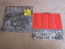 BON JOVI VINYL LP SLIPPERY WHEN WET HYPE STICKER ORIG PICTURE LYRIC SLEEVE NM