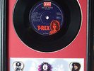 T Rex Metal Guru Genuine Playable Record & Guitar Pick Display